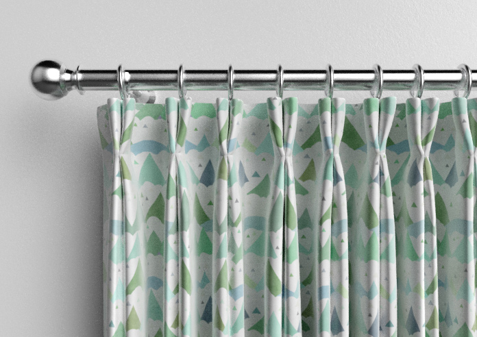 Cloudy Peaks, Mint - Made to Measure Curtains - Image 10